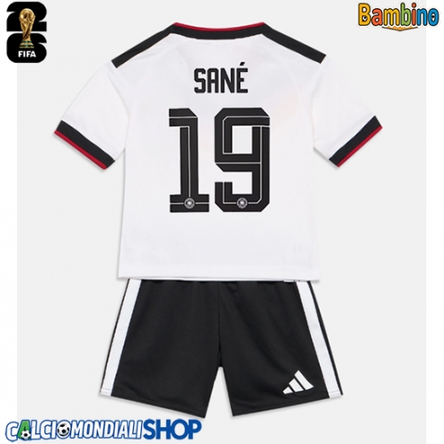 Maglie da calcio Germania Leroy Sane #19 Prima Maglia Bambino Mondiali 2026  Manica Corta + Pantaloni corti)